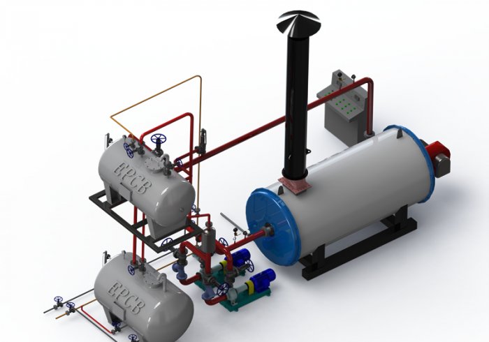 EPCB Horizontal Oil Gas Fired Thermal Oil Boiler System